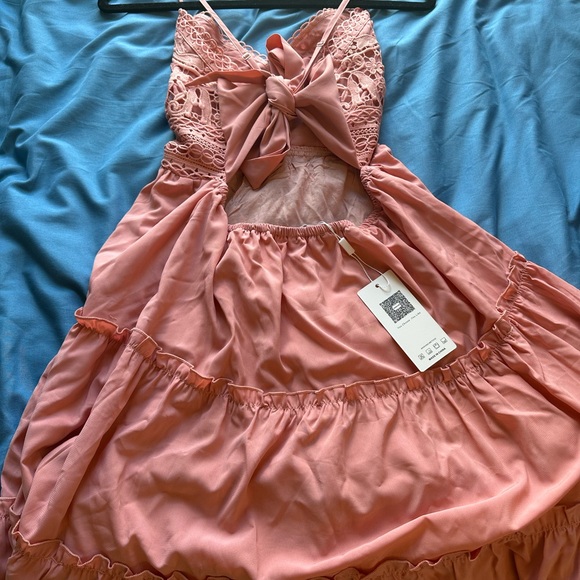Pink Tieback Dress with Tags - Picture 2 of 2